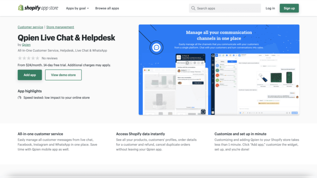 Qpien, best shopify apps, e-commerce, customer services, sales, customer support