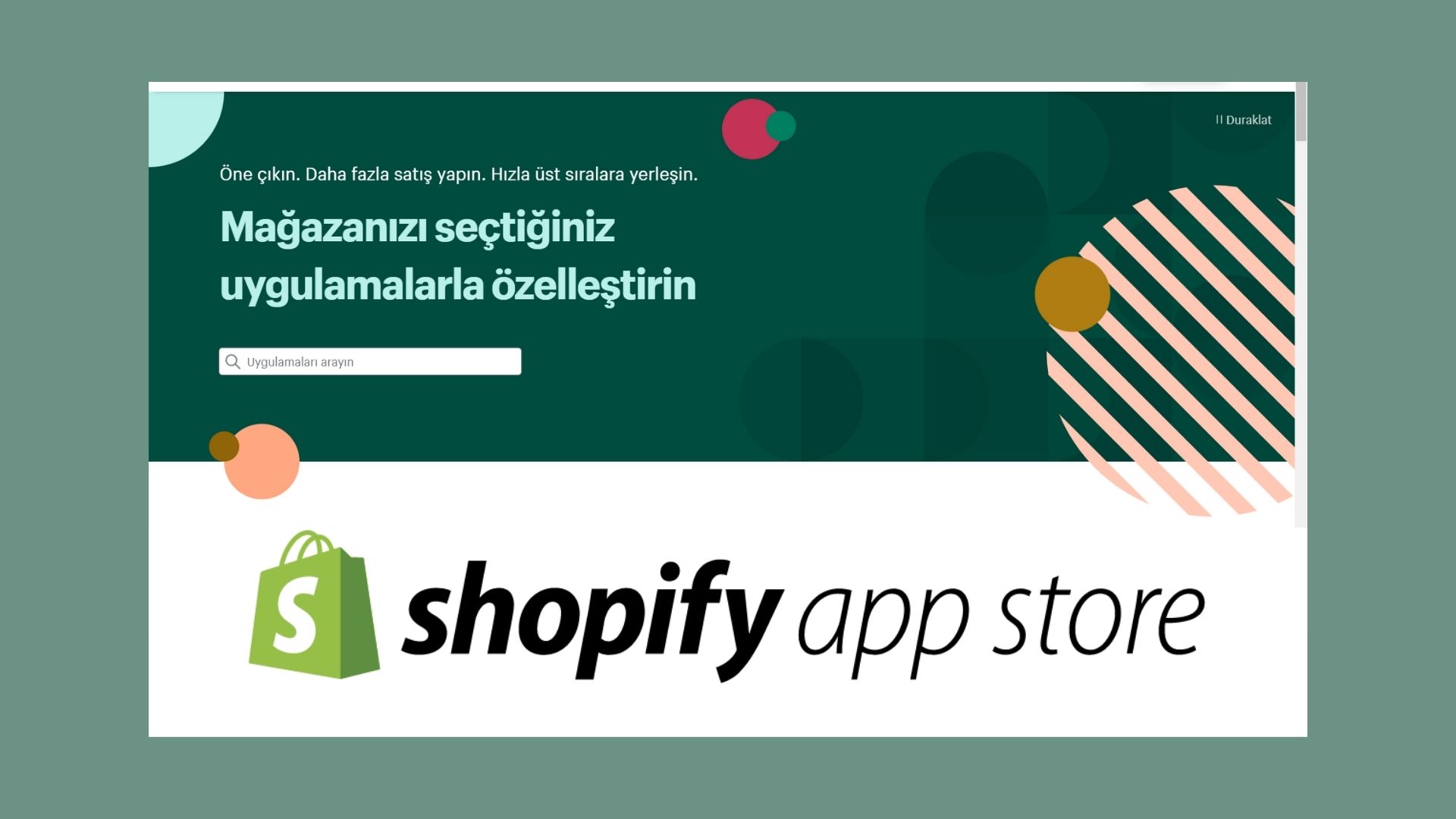 shopify, e-ticaret, shopify app