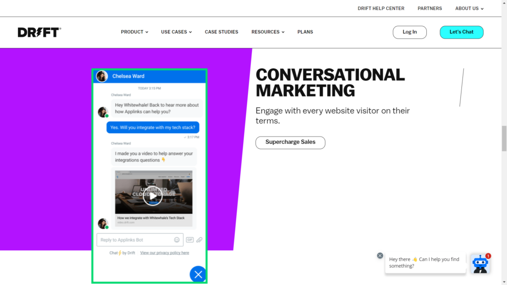 drift, live chat, conversational commerce