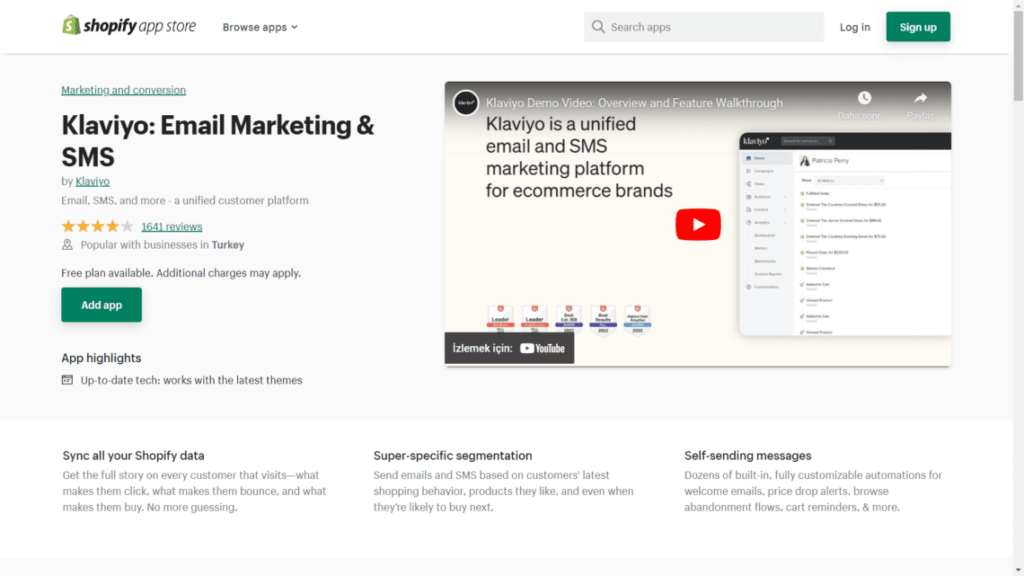 klaviyo, shopify apps, marketing, customer communication, e-mail marketing