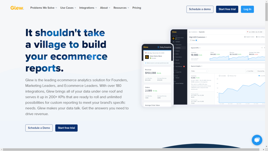 glew, e-commerce tools